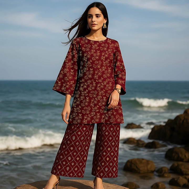 Redi treads Printed imported lawn Suit -  unstitched 2PC D112