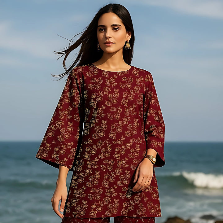 Redi treads Printed imported lawn Suit -  unstitched 2PC D112