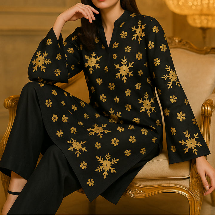 ZEENAT Printed imported lawn Suit -  unstitched 2PC D24