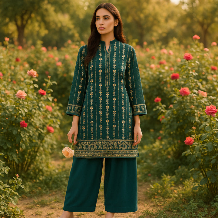 Virsa Printed imported lawn Suit -   unstitched 2PC D93