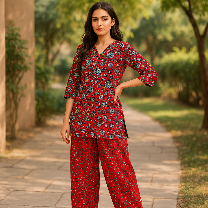 HIZO Printed Lawn Suit -  unstitched 2PC