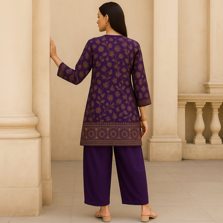 FIRAAQ Printed imported lawn Suit -  unstitched 2PC D45