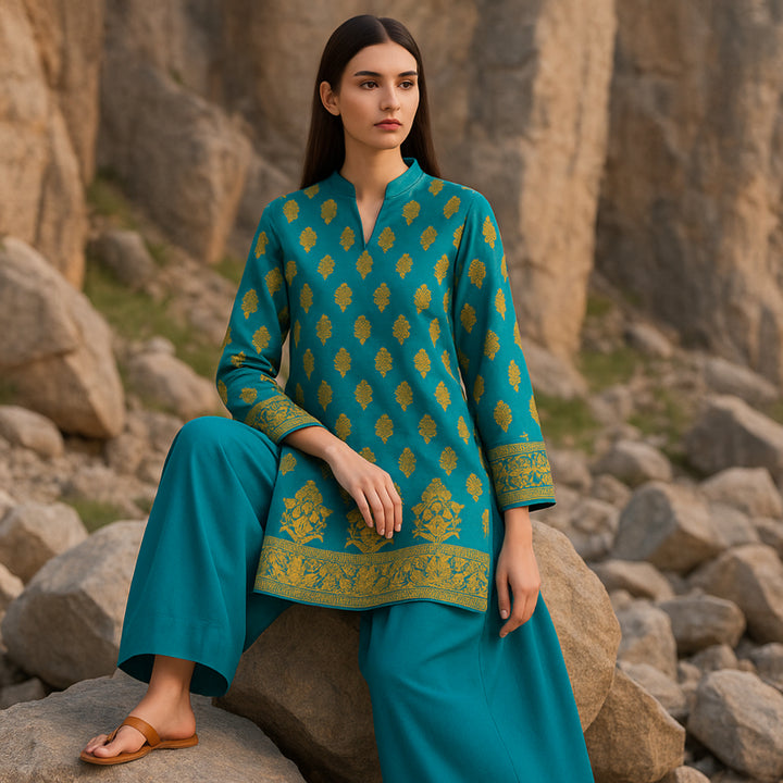 KHAYAL Printed imported lawn Suit -  unstitched 2PC D73