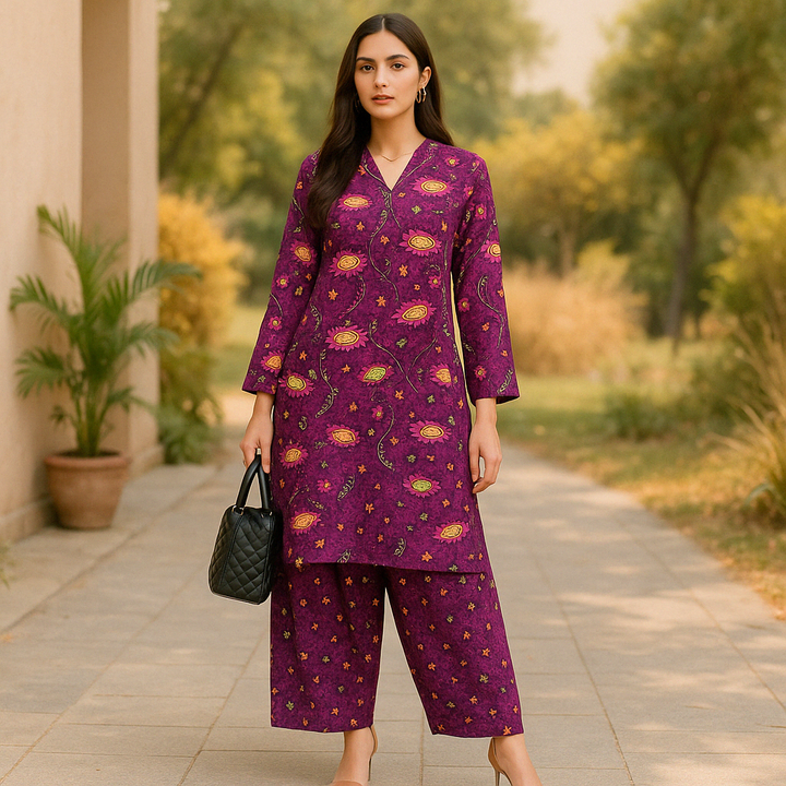 Palmyra Printed Lawn Suit -  unstitched 2PC