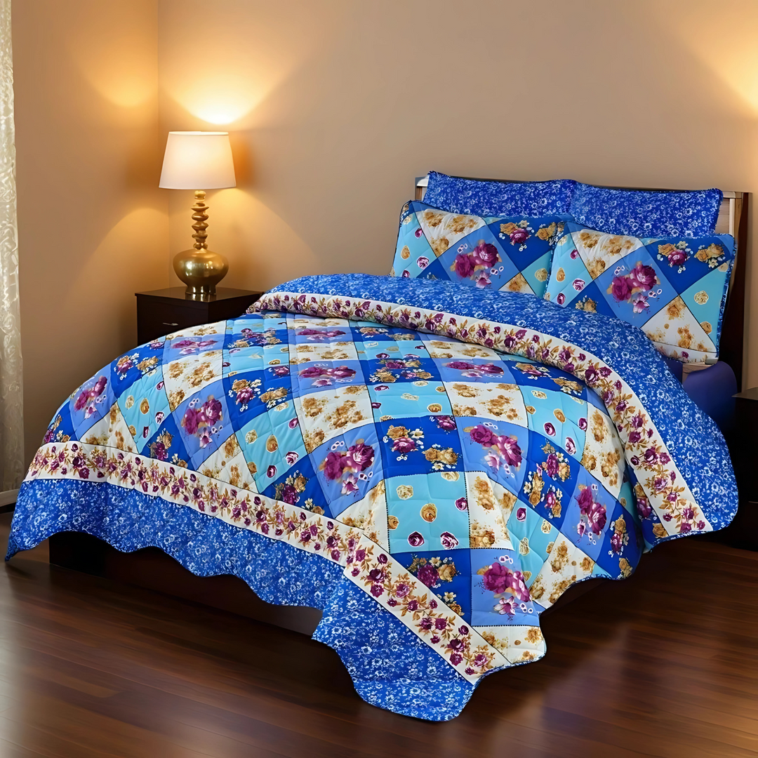 silken bedspread set - 3 pcs (premium)