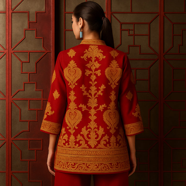 ZARQA Printed imported lawn Suit -  unstitched 2PC D14