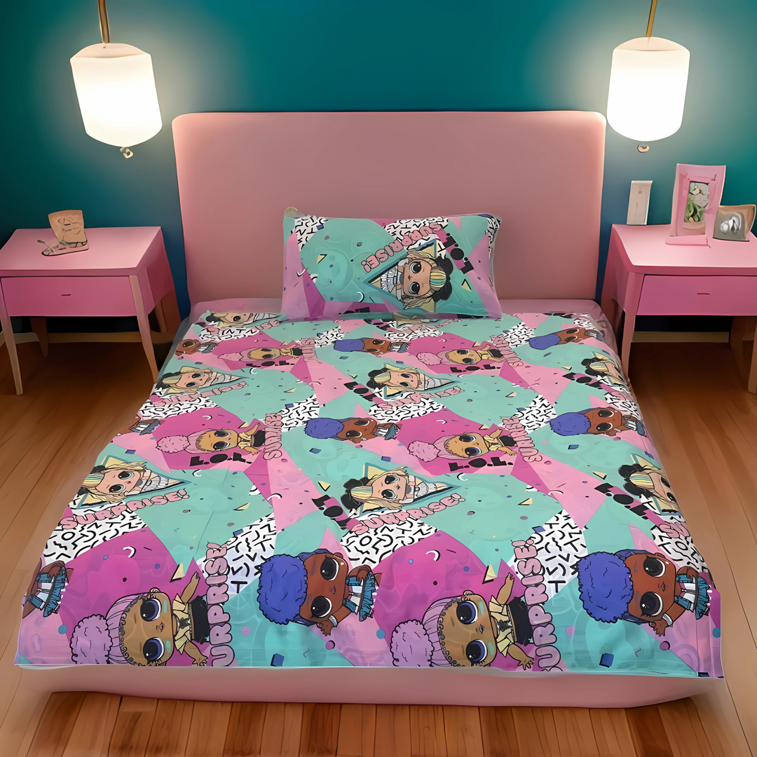 FASHION GIRL PINK - Kids BEDSHEET SET