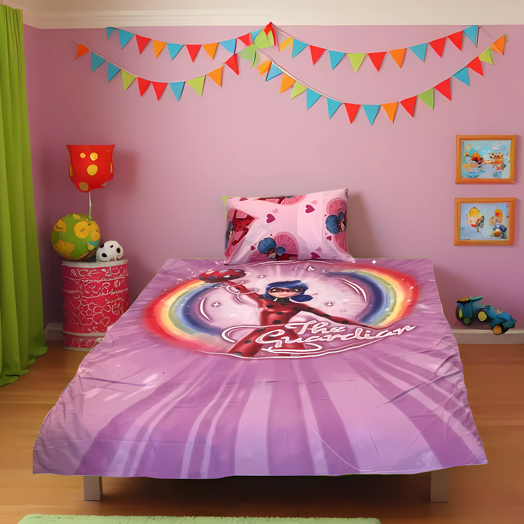 MIRACULOUS LADY BUG- Kids BEDSHEET SET