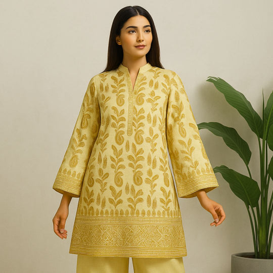 Sunflower Printed imported lawn Suit -  unstitched 2PC D103