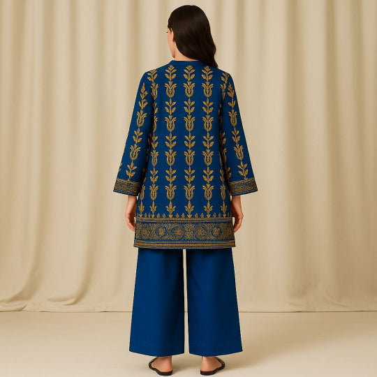 INDUS Printed imported lawn Suit -  unstitched 2PC D104