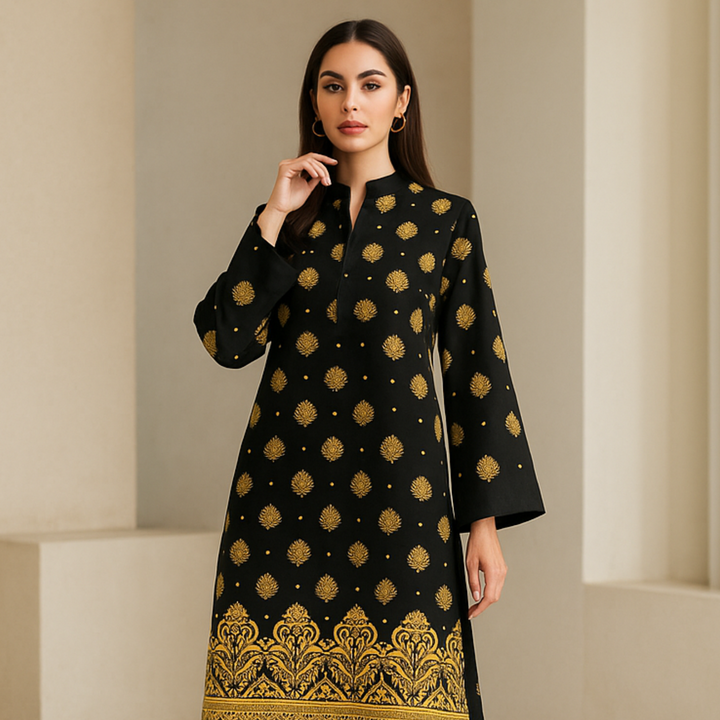 LINZAA Printed imported lawn Suit -  unstitched 2PC D39