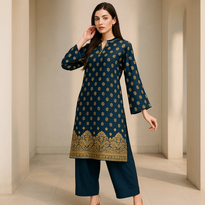 JAHANARA Printed imported lawn Suit -  unstitched 2PC D32