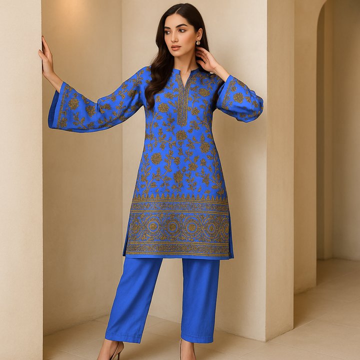 ANARKALI Printed imported lawn Suit -  unstitched 2PC D48