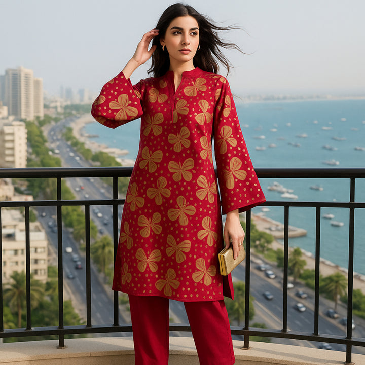 TITLI Printed imported lawn Suit - unstitched 2PC D81