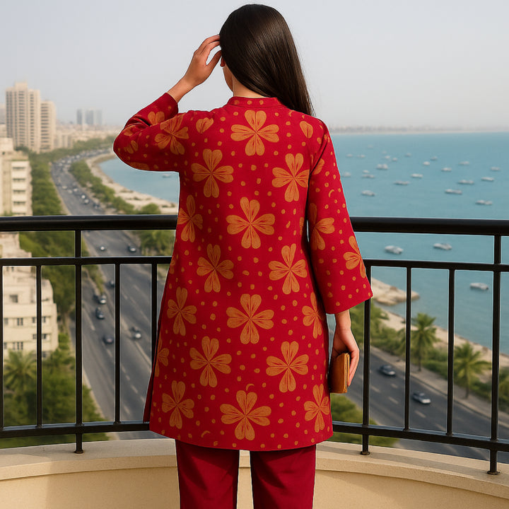 TITLI Printed imported lawn Suit - unstitched 2PC D81