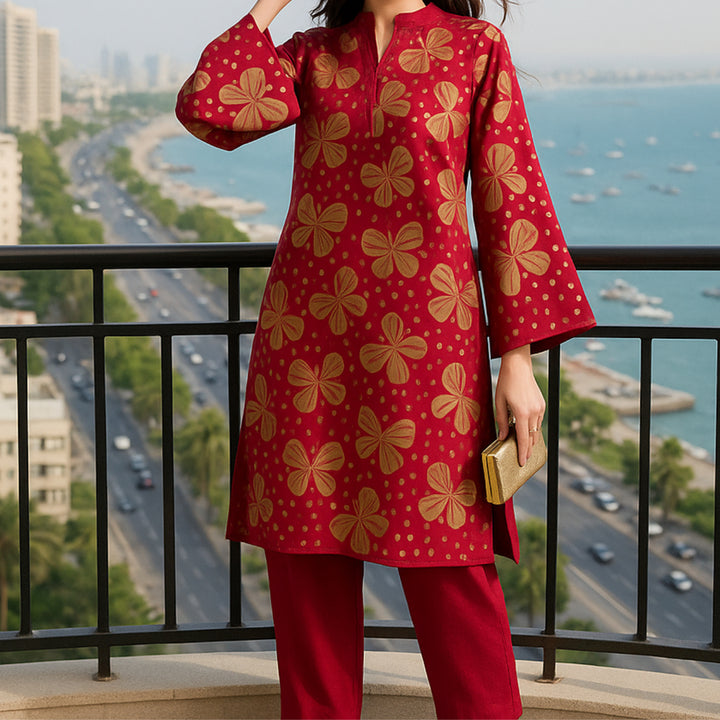 TITLI Printed imported lawn Suit - unstitched 2PC D81