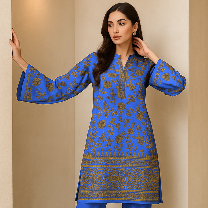 ANARKALI Printed imported lawn Suit -  unstitched 2PC D48