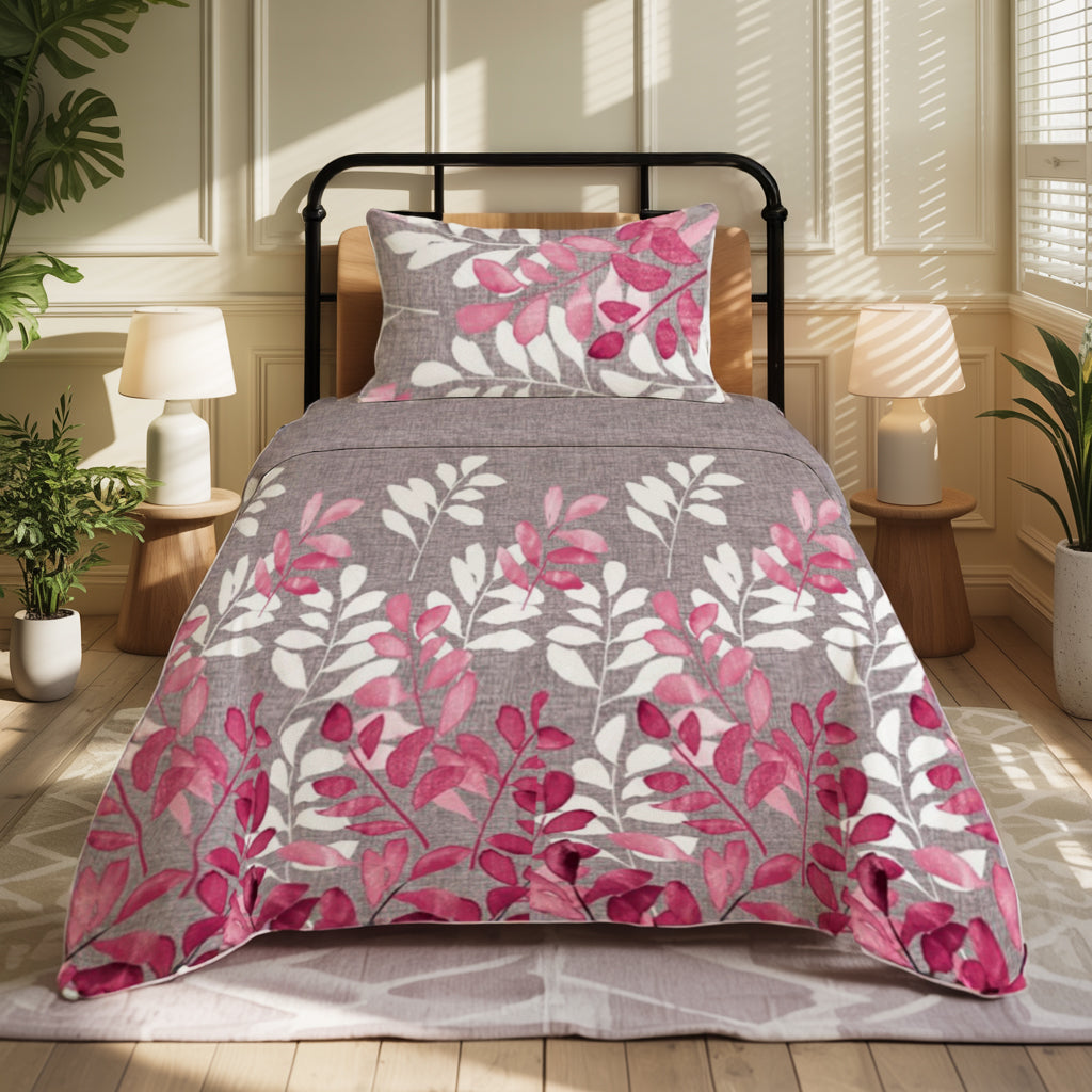 PINK ZURIC SINGLE BEDSHEET SET