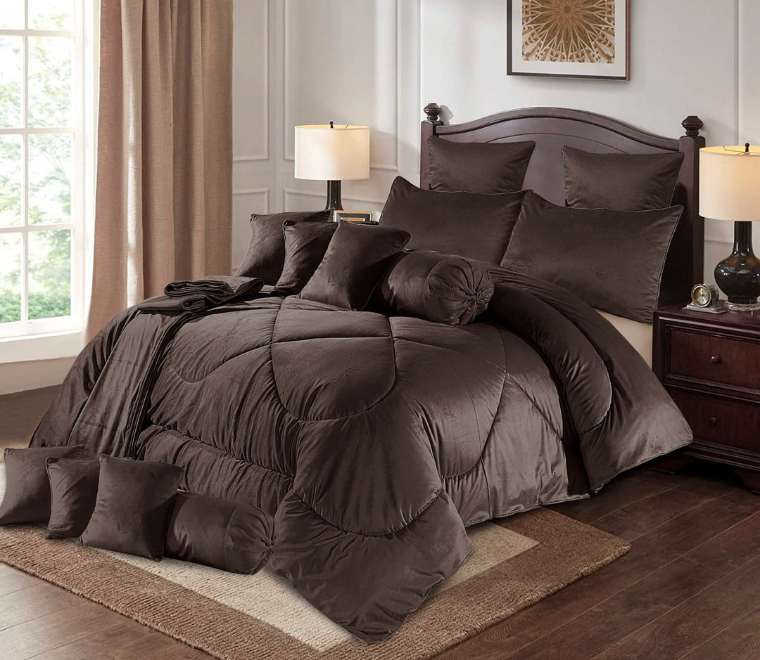 CHOCO COMFORTER SET - 14 PCS
