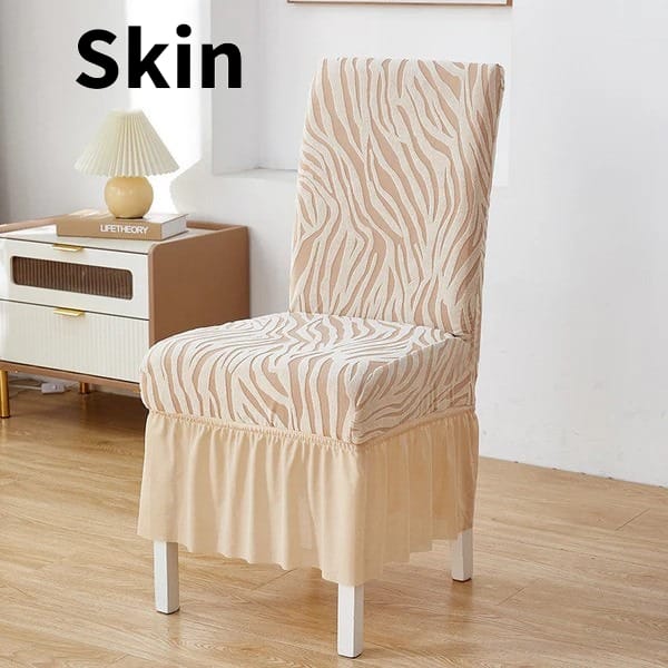 Skin Fitted Zebra Velvet Chair Cover