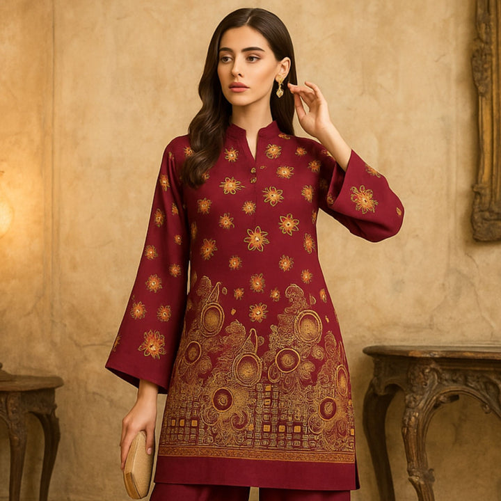 rangoli Printed imported lawn Suit -  unstitched 2PC D55