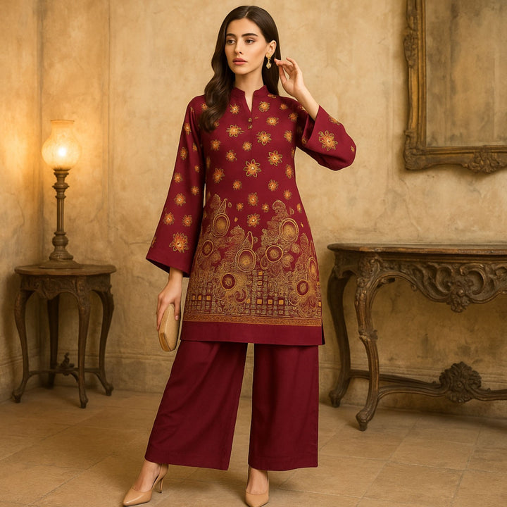 rangoli Printed imported lawn Suit -  unstitched 2PC D55