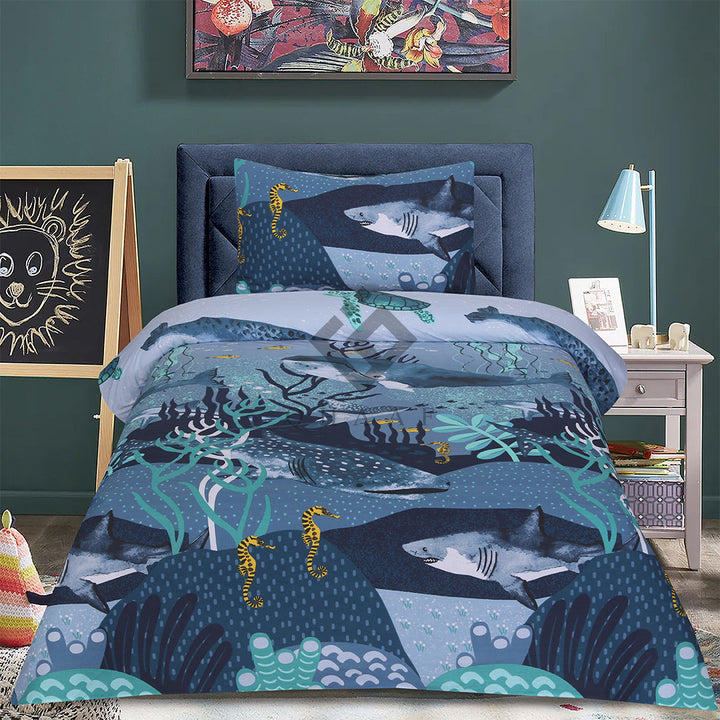 SHARK-KIDS BEDSHEET SET