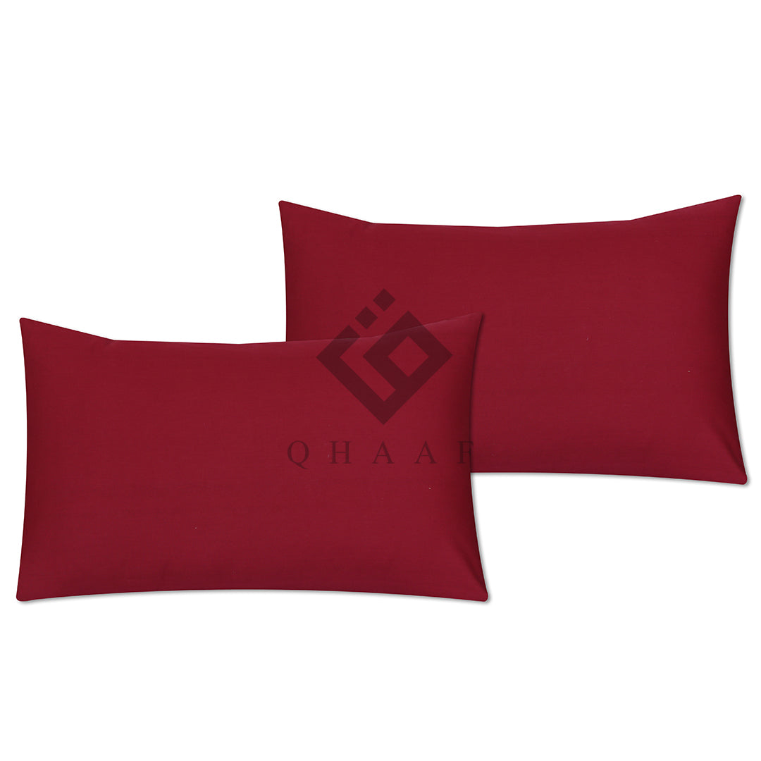 MAROON PLAIN PILLOW COVERS