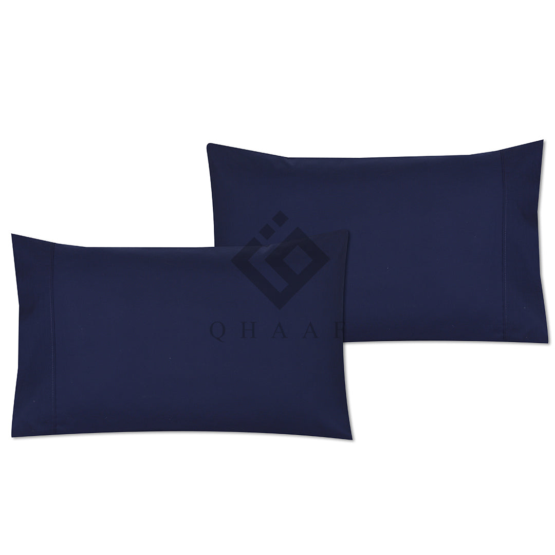 NAVY PLAIN PILLOW COVERS