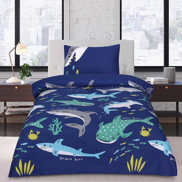 requin bleu-kids bedsheet set