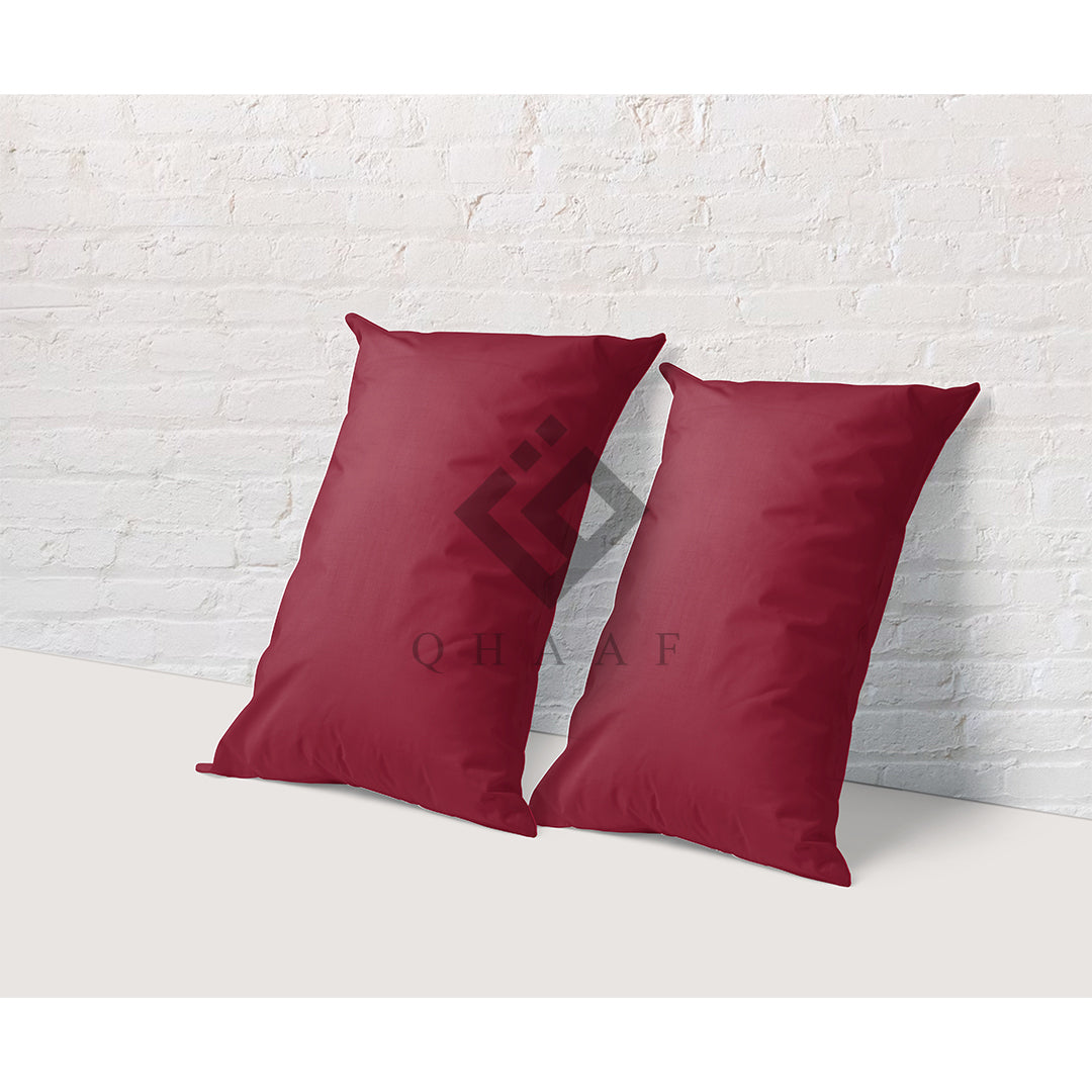 MAROON PLAIN PILLOW COVERS