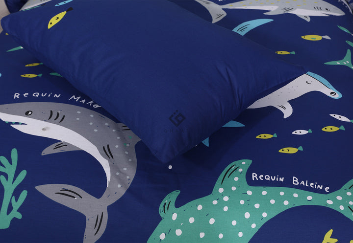 requin bleu-kids bedsheet set