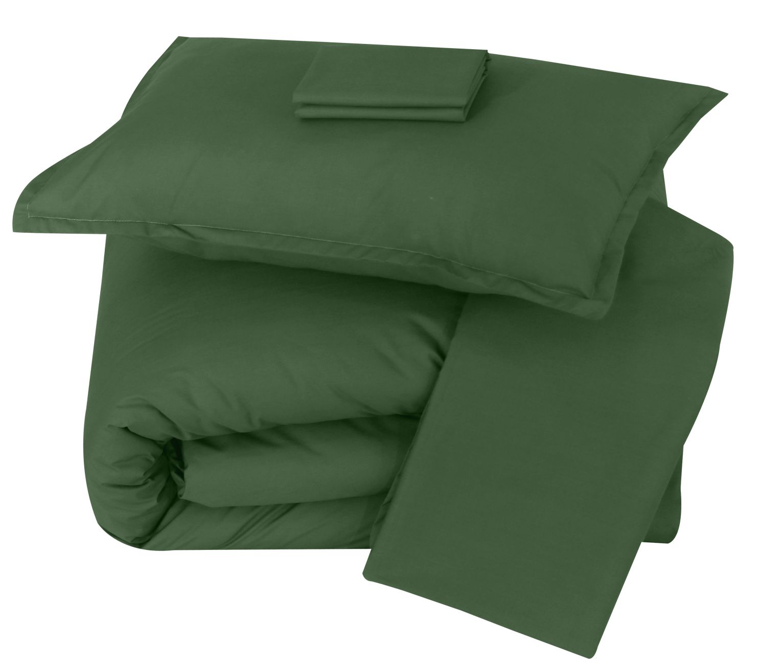 OLIVE GREEN  DUVET SET - 6 PCS (PREMIUM)