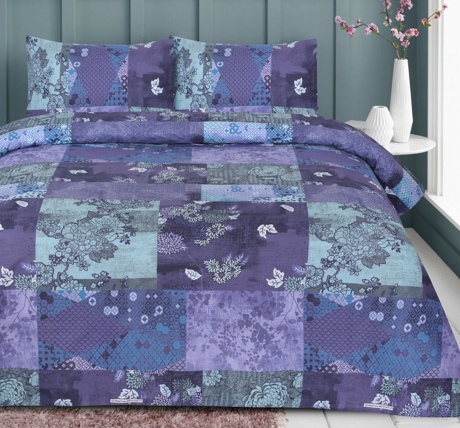 SLATE  BEDSHEET SET - 3 PCS (PREMIUM)