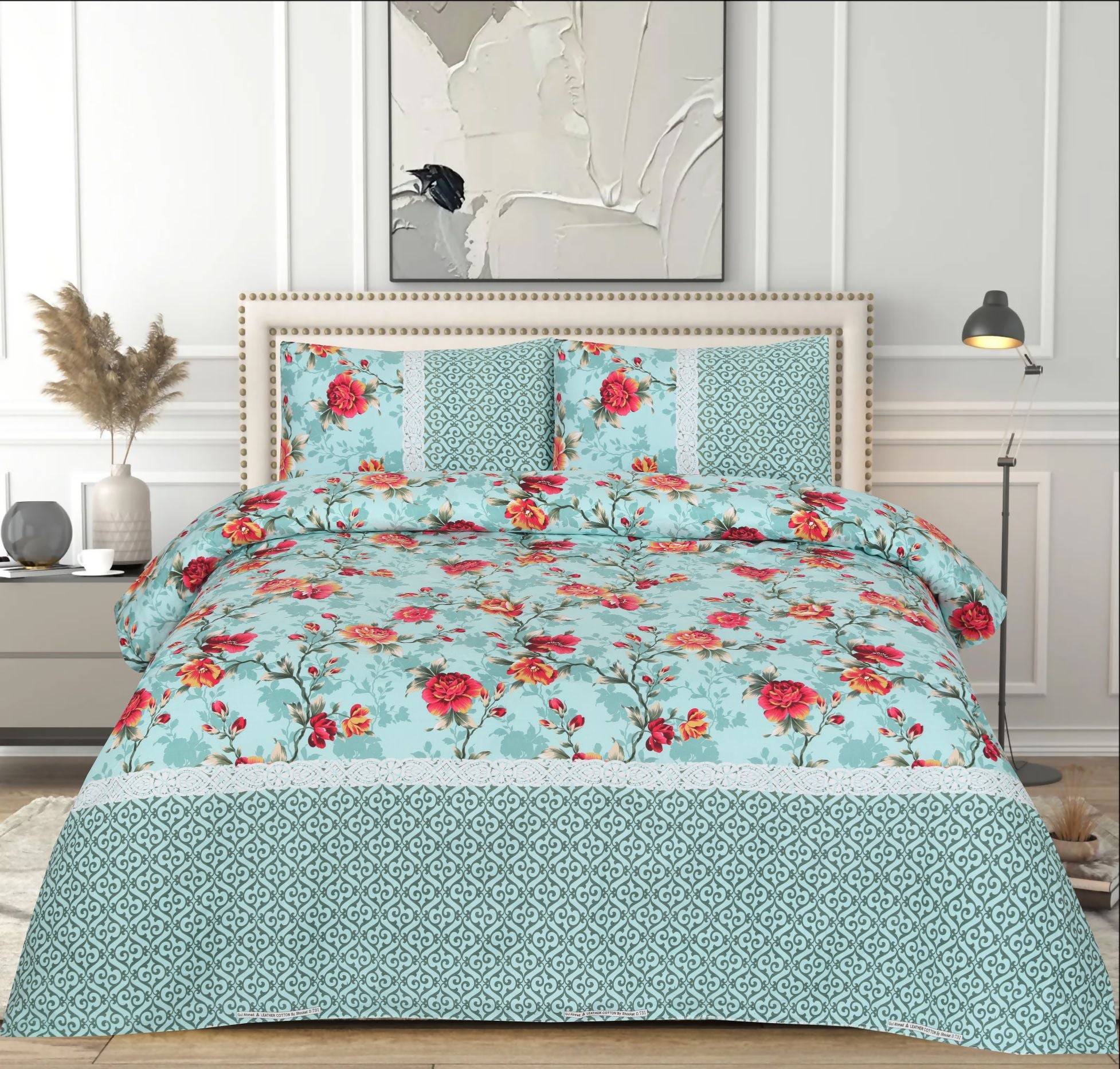 PALE  BEDSHEET SET - 3 PCS (PREMIUM)