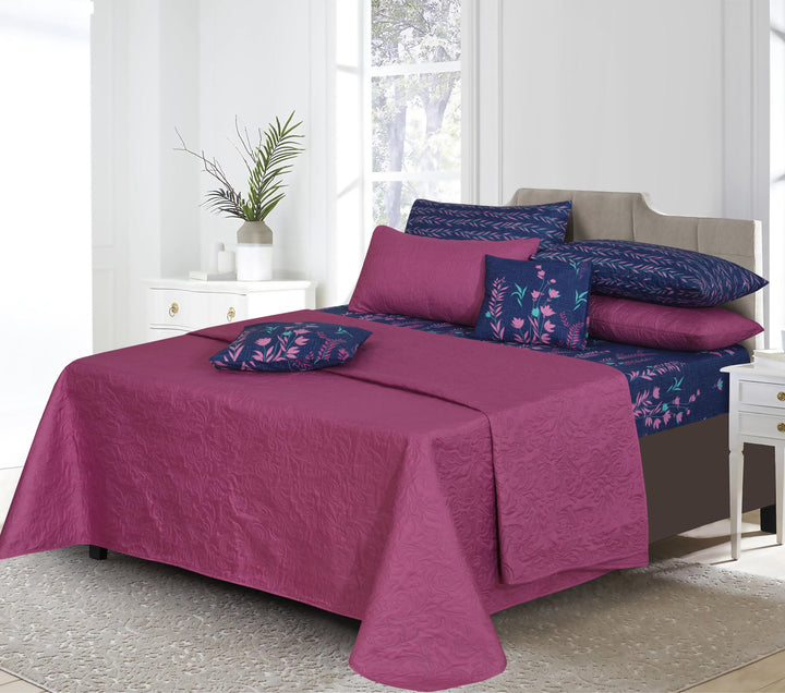 BAXTER PURPLE Winter Comforter Set- 8 Pcs