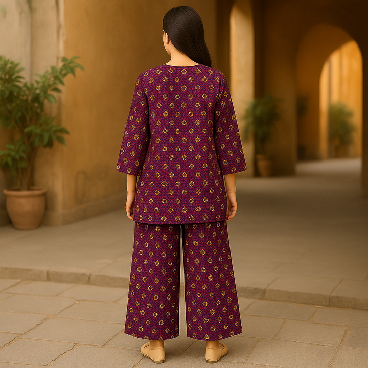 Mahogany Printed Lawn Suit - 2PC