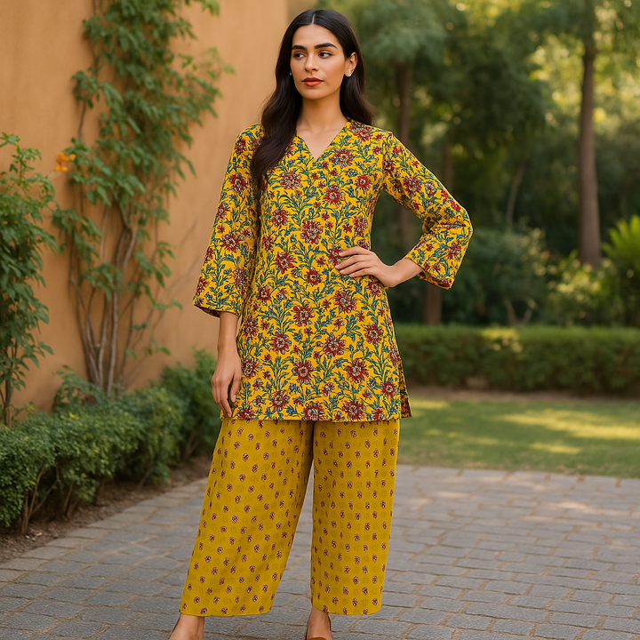 FIGARO Printed Lawn Suit - 2PC
