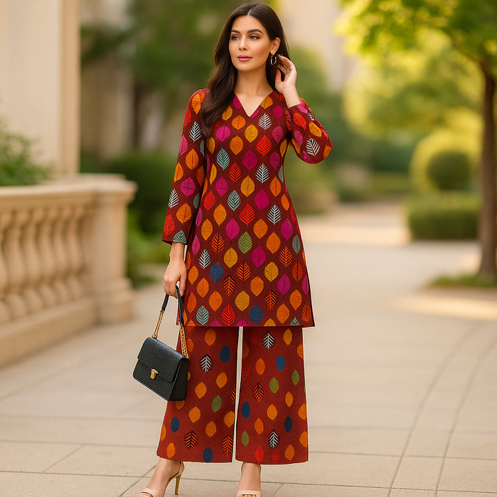 Orchid Printed Lawn Suit - 2PC
