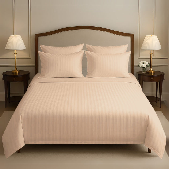 SKIN SATIN STRIPE BEDSHEET SET - 5 PCS