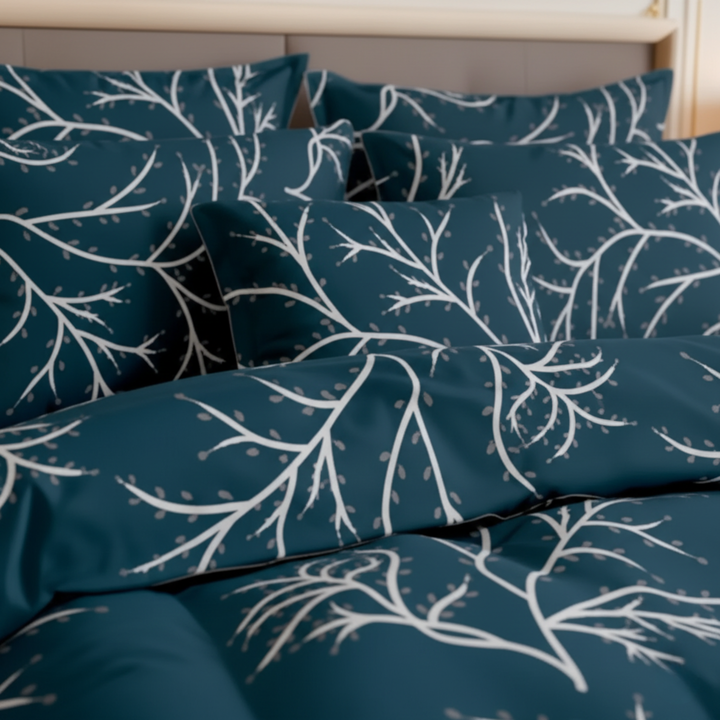 GREY BUNCH DUVET COVERS  SET - 8 PCS (PREMIUM)