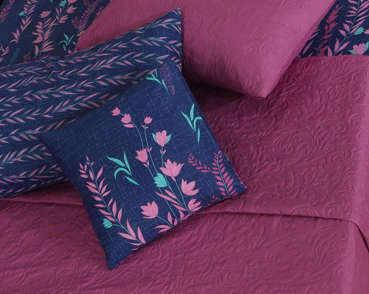 BAXTER PURPLE Winter Comforter Set- 8 Pcs