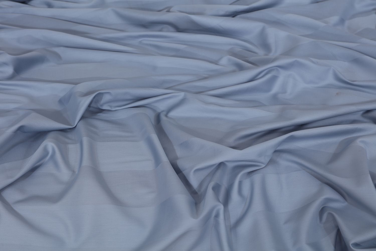 WIDE STRIPES SILVER  BEDSHEET SET - 6 PCS (SATIN)
