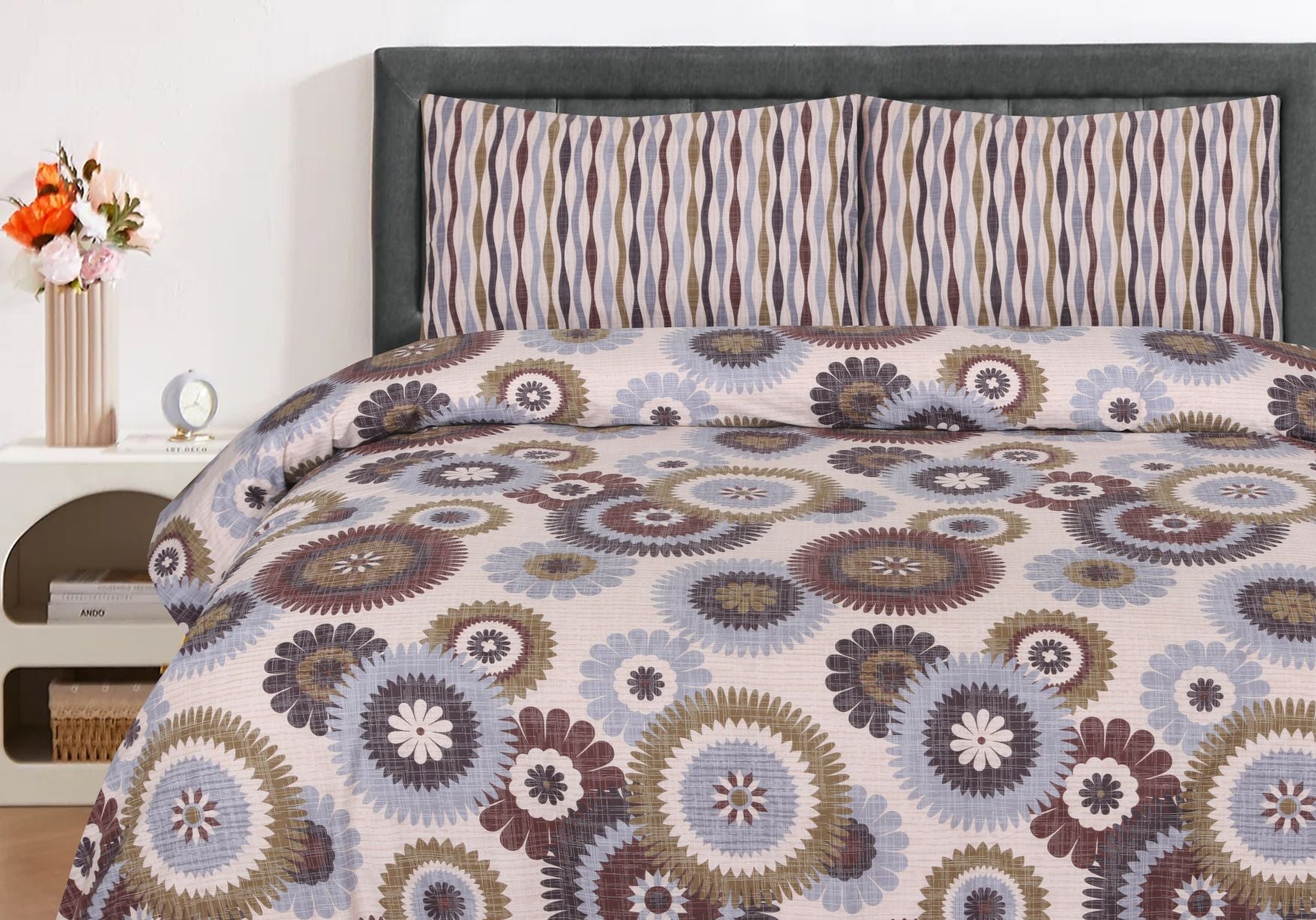WHIT  BEDSHEET SET - 3 PCS (PREMIUM)