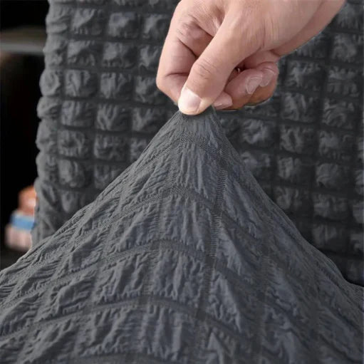 GREY FITTED BUBBLE SOFA COVER
