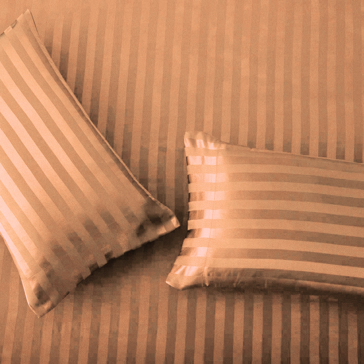 skin stripe satin fitted sheet - (premium)