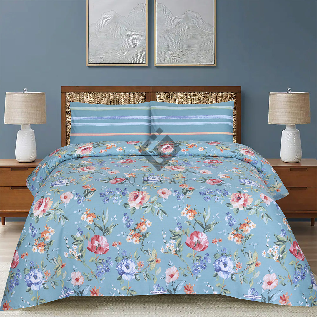 FLEUR BEDSHEET SET - 3 PCS (PREMIUM)
