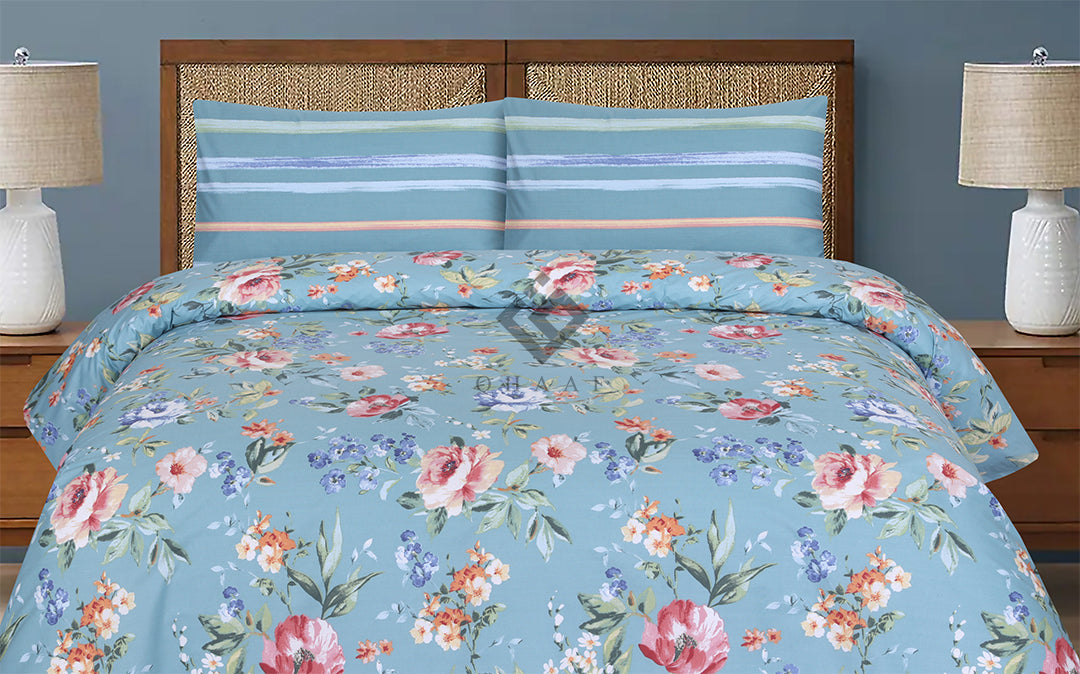 fleur bedsheet set - 3 pcs (premium)