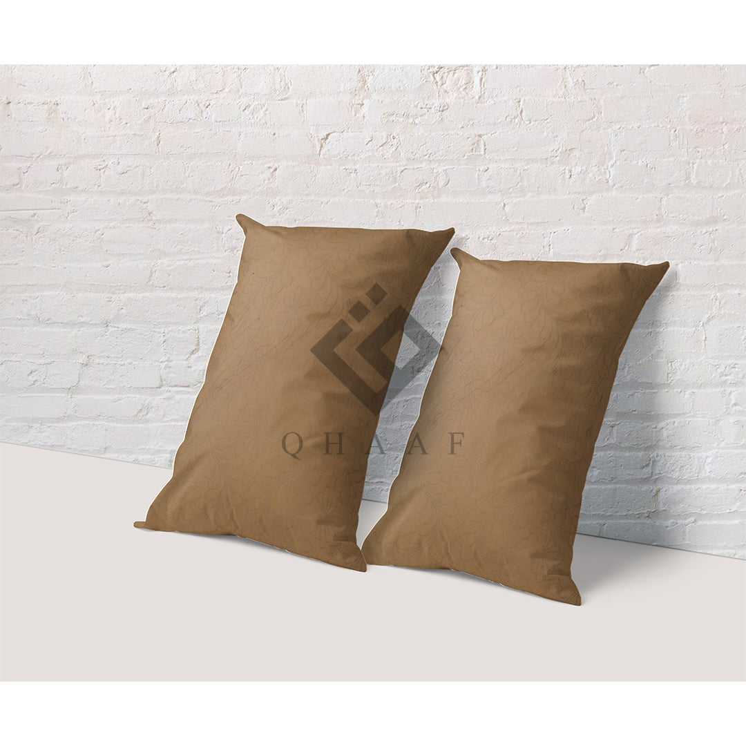 BEIGE QUILTED PILLOW COVERS