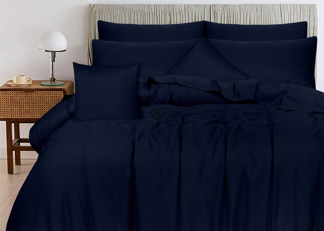 NAVY LUXURY DUVET COVERS SET- 8 PCS